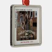 Erste Weihnachten in unserem neuen Zuhause-Foto Ornament Aus Metall (Rechts)