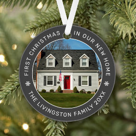 Erste Weihnachten in unserem neuen Zuhause Grau Cu Ornament