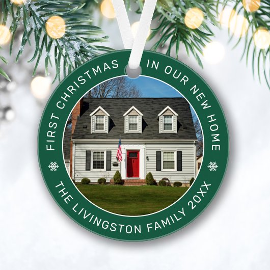 Erste Weihnachten in unserem neuen Zuhause Green C Ornament