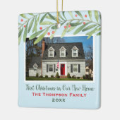 Erste Weihnachten in unserem neuen Zuhause Greener Keramikornament (Links)