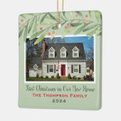 Erste Weihnachten in unserem neuen Zuhause Greener Keramikornament (Links)