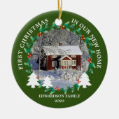 Erste Weihnachten in unserem neuen Zuhause House-F Keramik Ornament (Vorne)