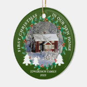 Erste Weihnachten in unserem neuen Zuhause House-F Keramik Ornament (Links)