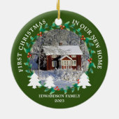 Erste Weihnachten in unserem neuen Zuhause House-F Keramik Ornament (Hinten)