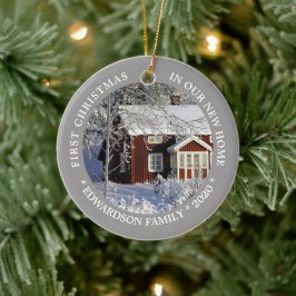Erste Weihnachten in unserem neuen Zuhause House-F Keramik Ornament