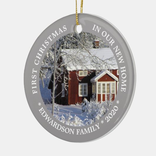 Erste Weihnachten in unserem neuen Zuhause House-F Keramik Ornament (Links)