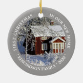 Erste Weihnachten in unserem neuen Zuhause House-F Keramik Ornament (Hinten)