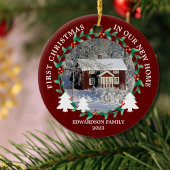 Erste Weihnachten in unserem neuen Zuhause House-F Keramik Ornament