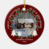 Erste Weihnachten in unserem neuen Zuhause House-F Keramik Ornament (Vorne)