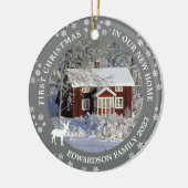 Erste Weihnachten in unserem neuen Zuhause House-F Keramik Ornament (Links)