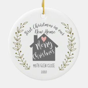 Erste Weihnachten in unserem neuen Zuhause Keramik Ornament