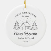 Erste Weihnachten in unserem neuen Zuhause - Minim Keramik Ornament (Hinten)