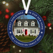 Erste Weihnachten in unserem neuen Zuhause Navy Cu Ornament