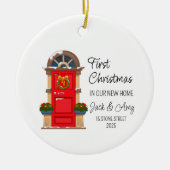 Erste Weihnachten in unserem neuen Zuhause-Ornamen Keramik Ornament (Vorne)