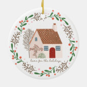Erste Weihnachten in unserem neuen Zuhause-Ornamen Keramik Ornament (Hinten)