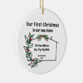 Erste Weihnachten in unserem neuen Zuhause-Ornamen Keramik Ornament (Rechts)