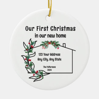 Erste Weihnachten in unserem neuen Zuhause-Ornamen Keramik Ornament