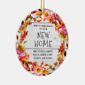 Erste Weihnachten in unserem neuen Zuhause Persona Keramik Ornament (Rechts)