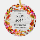 Erste Weihnachten in unserem neuen Zuhause Persona Keramik Ornament (Vorne)