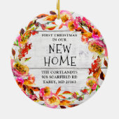 Erste Weihnachten in unserem neuen Zuhause Persona Keramik Ornament (Hinten)