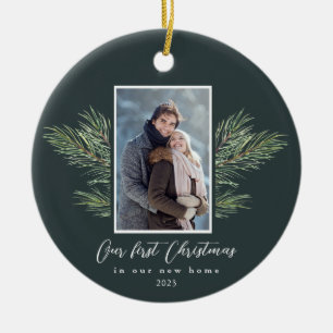 Erste Weihnachten in unserem neuen Zuhause Pine Br Keramik Ornament