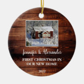 Erste Weihnachten in unserem neuen Zuhause-Stallho Keramik Ornament (Vorne)