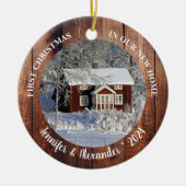 Erste Weihnachten in unserem neuen Zuhause-Stallho Keramik Ornament (Vorne)