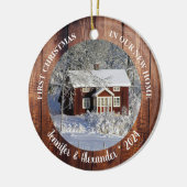 Erste Weihnachten in unserem neuen Zuhause-Stallho Keramik Ornament (Links)