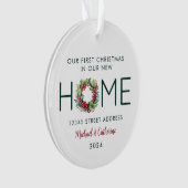 Erste Weihnachten in unserem neuen Zuhause Waterco Ornament (Vorderseite)