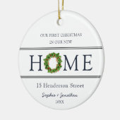Erste Weihnachten in unserem neuen Zuhause Weihnac Keramik Ornament (Links)