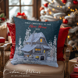 Erste Weihnachten in unserem neuen Zuhause-Winterw Kissen