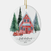 Erste Weihnachten in unserem New Zuhause Ornament (Rechts)