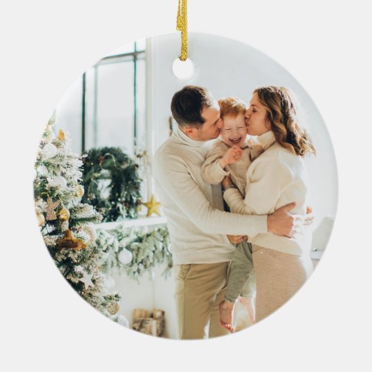 Erste Weihnachten in unserem New Zuhause Ornament (Hinten)