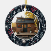 Erste Weihnachten in unserem Tiny Zuhause Foto Keramik Ornament (Vorne)