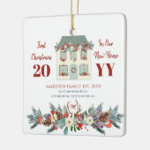 Erste Weihnachten in unserer neuen rustikalen Zuha Keramikornament (Links)