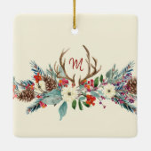 Erste Weihnachten in unserer neuen rustikalen Zuha Keramikornament (Rückseite)