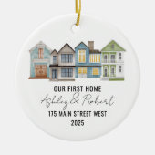 Erste Weihnachten in unserer neuen Zuhause 2025 Keramik Ornament (Vorne)