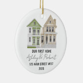 Erste Weihnachten in unserer neuen Zuhause 2025 Keramik Ornament (Rechts)