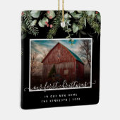 Erste Weihnachten in unserer neuen Zuhause 2 Foto- Keramikornament (Rechts)