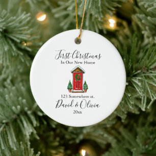 Erste Weihnachten in unserer neuen Zuhause - Custo Keramik Ornament