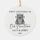 Erste Weihnachten in unserer neuen Zuhause-Eigner Keramik Ornament (Vorne)