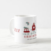 Erste Weihnachten in unserer neuen Zuhause Keepake Kaffeetasse (Vorderseite Links)