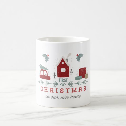 Erste Weihnachten in unserer neuen Zuhause Keepake Kaffeetasse (Mittel)