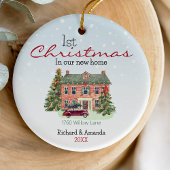 Erste Weihnachten in unserer neuen Zuhause niedlic Keramik Ornament