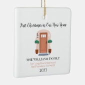 Erste Weihnachten in unserer neuen Zuhause Pastel- Keramikornament (Rechts)