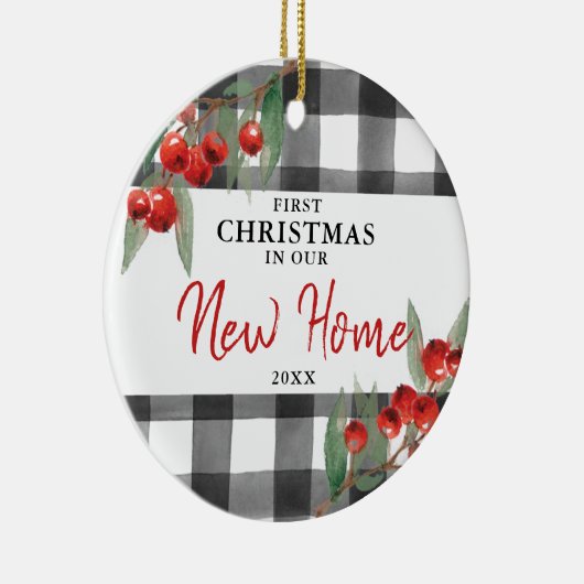 Erste Weihnachten in unserer neuen Zuhause Persona Keramik Ornament (Rechts)