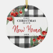 Erste Weihnachten in unserer neuen Zuhause Persona Keramik Ornament (Vorne)
