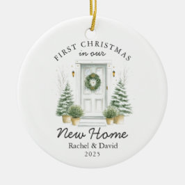 Erste Weihnachten in unserer neuen Zuhause - Rote  Keramik Ornament