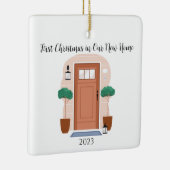 Erste Weihnachten in unserer neuen Zuhause Rustika Keramikornament (Rechts)