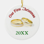 Erste Weihnachten Keramik Ornament (Vorne)